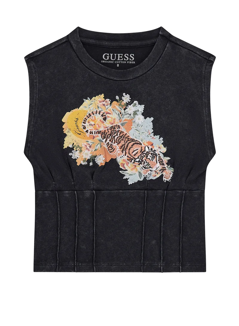 جس Kids Graphic Crew Neck T-Shirt