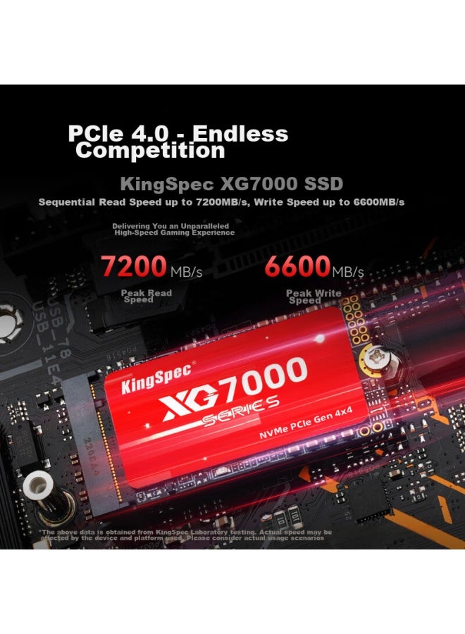 Kingspec 1tb Ssd Nvme 2242 M.2 Interface, Yangtze Memory Chips, Read Speed 7200mb/s, Pcie4.0 Ai Pc Storage Accessory - Image 1