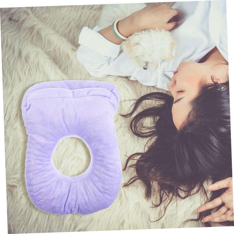 Portable Face Down Nap Pillow Memory Foam Cushion with Arm Breathable Design Grey - Image 4