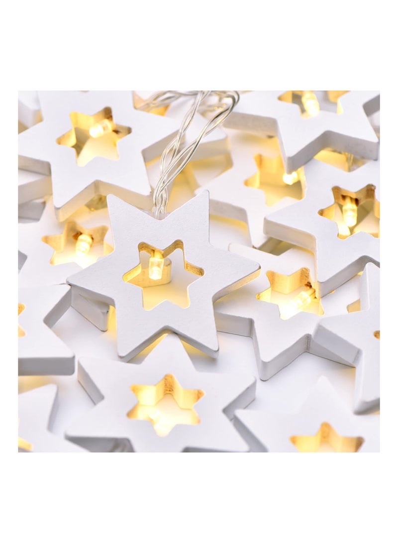 SYOSI 9.8 Feet LED Star Lights, Twinkle Lights Bedroom Decor Remote Controlled LED Lights Festive Love Light Strings Fairy Lights tarry Night Bedroom Ambiance for Home Garden Decoration(20PCS) - Image 1