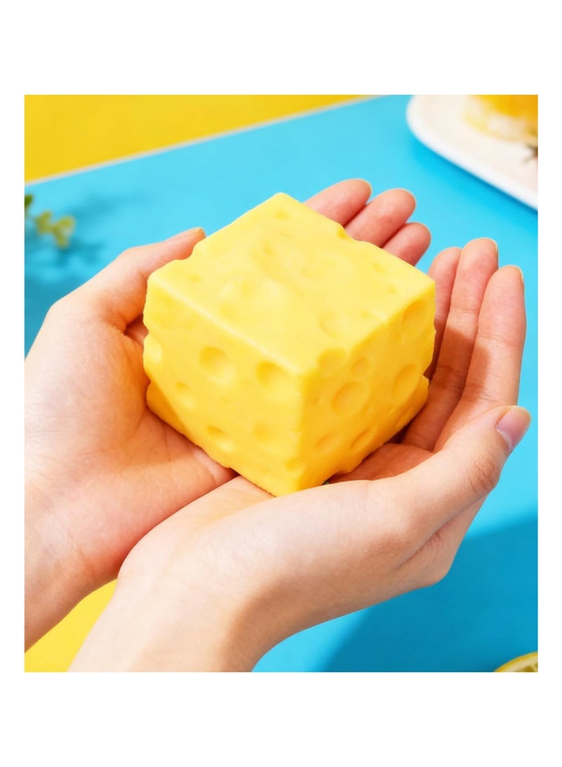 Butter Squishy, Sensory Cheese Block Slow Rise Squishy, 2026 New Adults Soft Novelty Rebounding Sensory Theme Cheese Butter Stress Balls, (a set of 2pcs) - Image 5