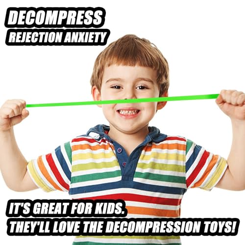 Rtinsd String Noodles Toys Large 12 pcs Stress Stretchy Strings Toys for Kids Fosters Creativity and Focus Relief for Adults Improve Concentration for School Holiday Classroom Gift - Image 5