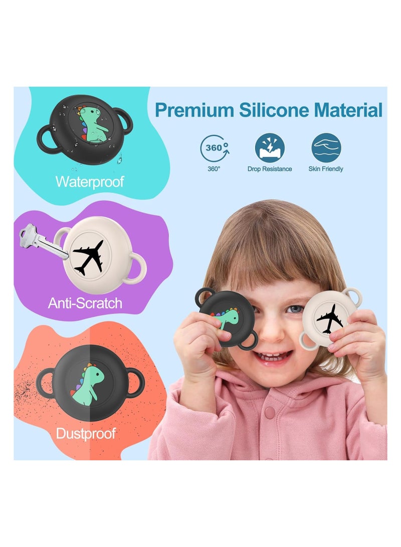 SYOSI 2 Pack for Airtag Holder for Kids with Waterproof Cover, Hidden Wear Resistant, Cute Cartoon Silicone Kids Airtag Holder, Air Tag Shoe, Hidden AirTag Tracker Cases for Shoes/Pets Collar/Keys - Image 4