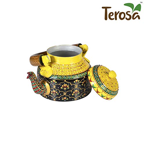 Terosa Royale Kettle Set Iii With 6 Glasses & Holder Handicraft Decorative Tea Coffee Set, 1000 milliliter - Image 5
