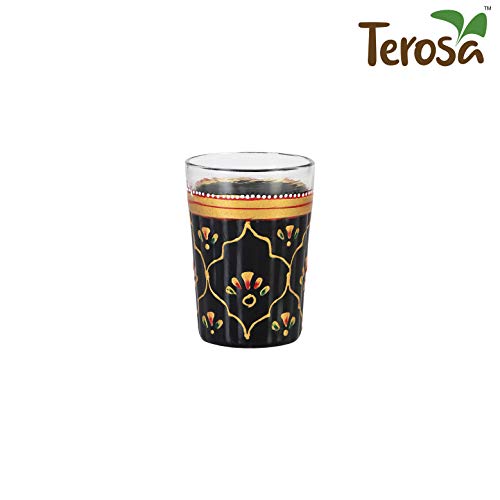 Terosa Royale Kettle Set Iii With 6 Glasses & Holder Handicraft Decorative Tea Coffee Set, 1000 milliliter - Image 4