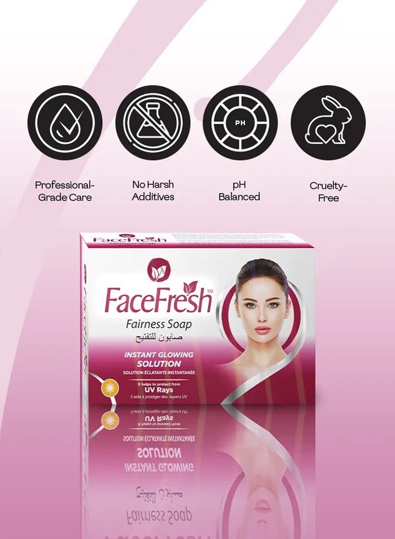 Face Fresh Fairness Soap - Improves Skin Tone & Brightens Skin, Increases Hydration & Firmness, Fairness Soap for All Skin Types 100g - Image 4