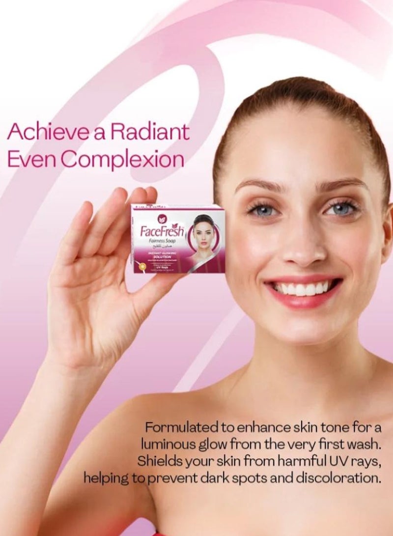Face Fresh Fairness Soap - Improves Skin Tone & Brightens Skin, Increases Hydration & Firmness, Fairness Soap for All Skin Types 100g - Image 2