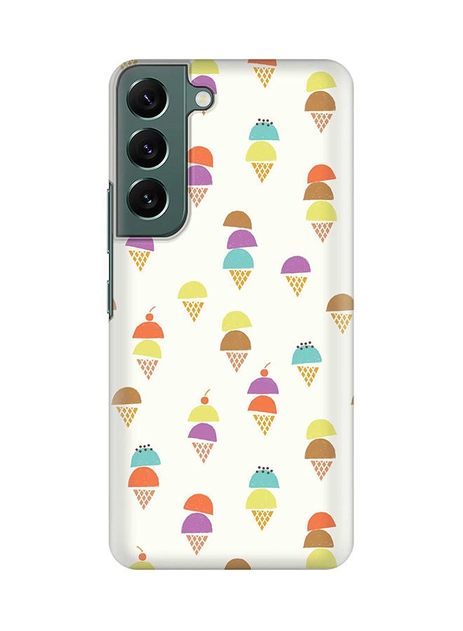 Stylizedd Case for Samsung Galaxy S22 5G Slim Snap Classic Series Shield Matte Finish Print - Scoopy Cones - Image 1