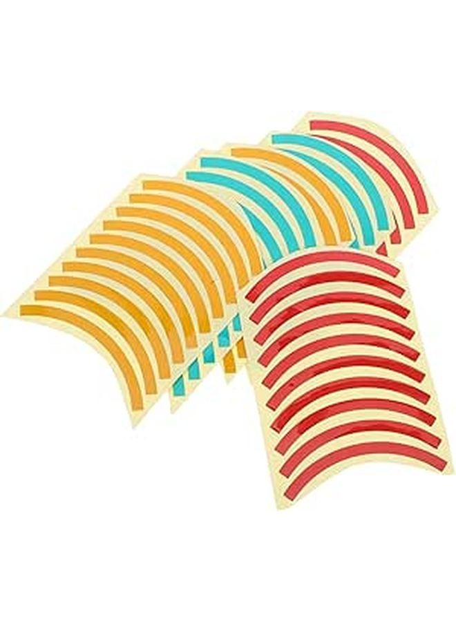 60 Pcs Quarter Circle Pressure Gauge Labels Color Coded Green Yellow Red UV Resistant - Image 1
