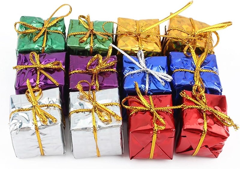 12Pcs Multi Color Christmas Tree Ornaments Box Party Decoration Supplies - Image 1