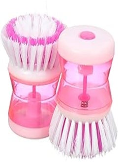 OR Cleaning Brush with Soap Tank Set - 2 Pieces, Pink 