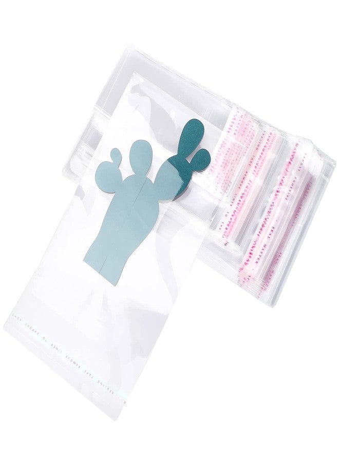 Geyoga 480 Pcs 4 Size Clear Plastic Cello Bag Resealable Self to Adhesive Cellophane Bag for Candy Cookies Decorative Wrapper - Image 3