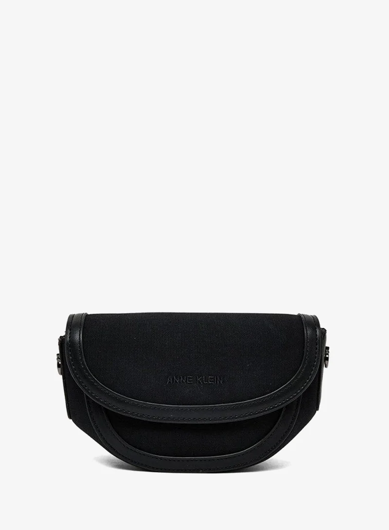 ANNE KLEIN Anne Klein Contrast Trim Flap Crossbody Bag