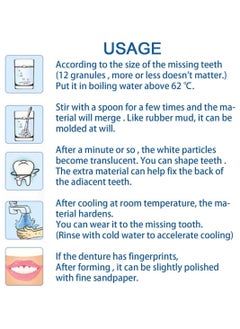 EELHOE Thermal Forming False Teeth Tooth Repair Kit Tooth Repair Granules for Missing and Broken Tooth Temporary Teeth Filling Repair Kit  - Image 5