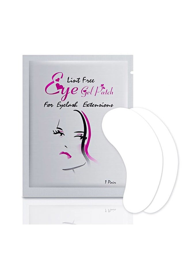Flylin 100 Pairs Under Eye Pads, Eyelash Extension Gel Patches Hydrogel Eyes Patches Lint Free Eye Pads for Eyelash Extension Supplies - Image 1