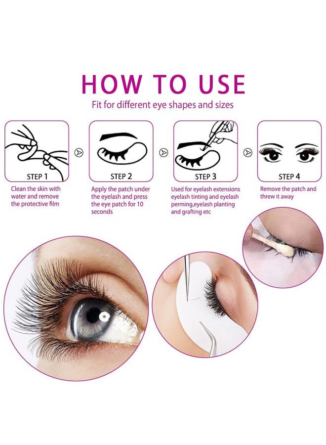 Flylin 100 Pairs Under Eye Pads, Eyelash Extension Gel Patches Hydrogel Eyes Patches Lint Free Eye Pads for Eyelash Extension Supplies - Image 3
