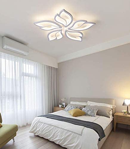blissbells 5 Lights Arc Flower Ceiling LED Chandelier Lamp 3 Color Changing Light - Image 3