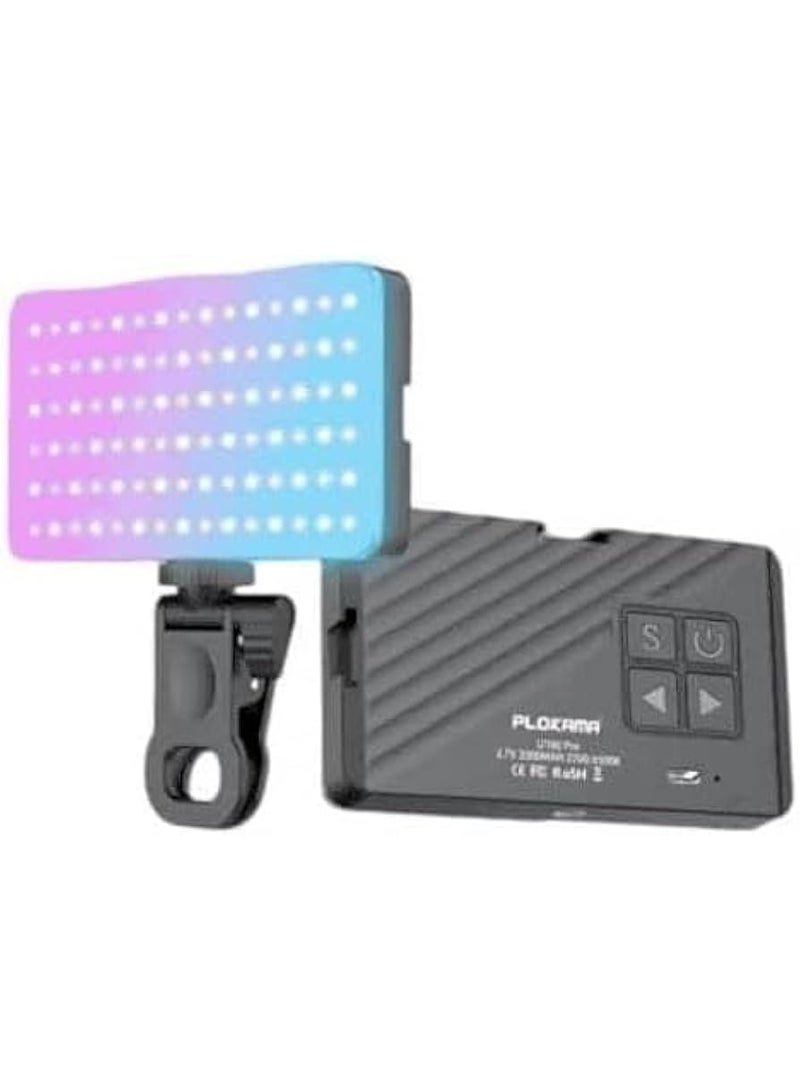 U160 LED Light - 360 Degree Rotation - 3 Powerful Colors - Camera/Mobile/PC Mount/Outdoor Lamp for All Content Creators - Black