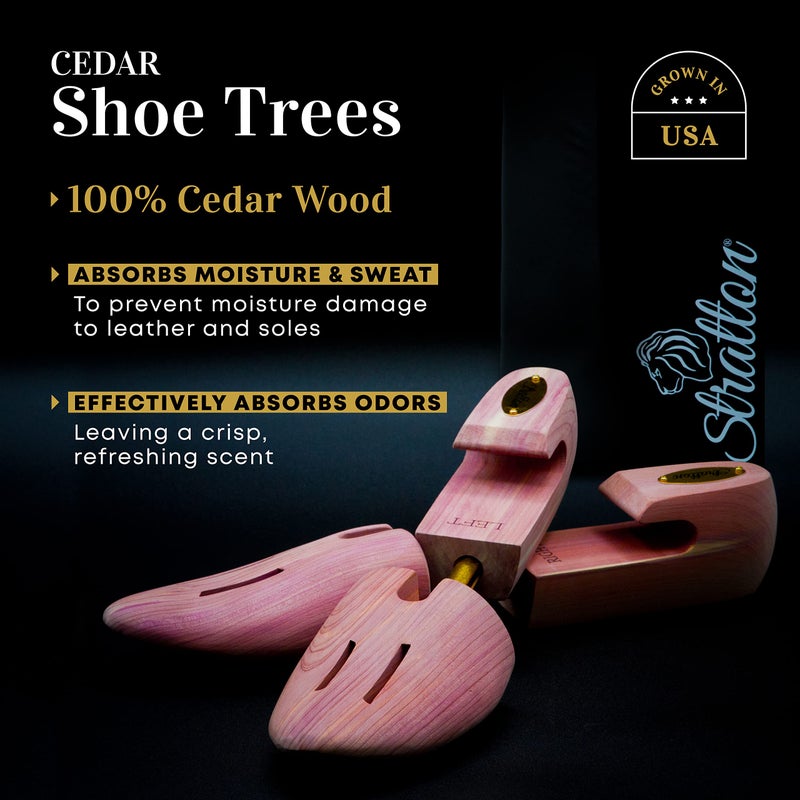 Stratton Cedar Shoe Tree - Shoe Trees for Men & Women, Sneakers, Widener & Shaper | GROWN IN USA (1-pack, Small (Fits Shoe Sizes 7-8.5)) - Image 2