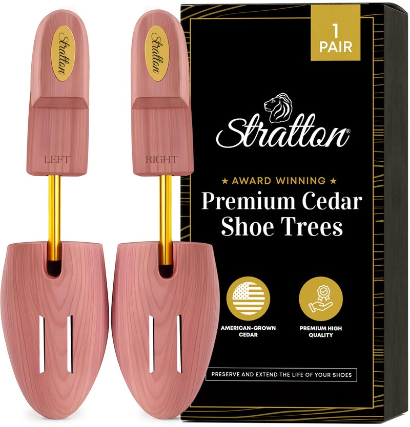 Stratton Cedar Shoe Tree - Shoe Trees for Men & Women, Sneakers, Widener & Shaper | GROWN IN USA (1-pack, Small (Fits Shoe Sizes 7-8.5)) - Image 1