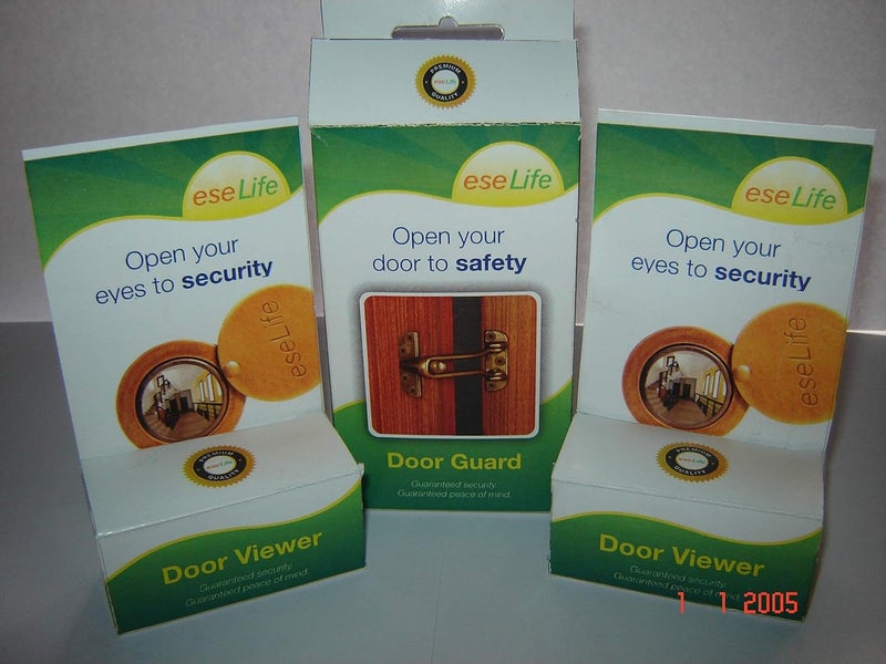 eseLife eseLife Super Strong Door GuardSecurity Latch for Safe and Secure Home Brown  - Image 3