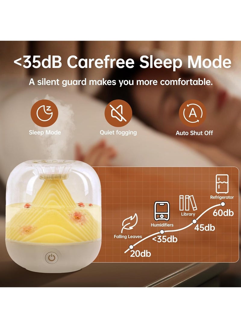 general Bedroom Mini Air Humidifier, Portable Personal Misting Humidifier with Warm Light, USB Desktop Compact Humidifier for Home Decoration - Image 2