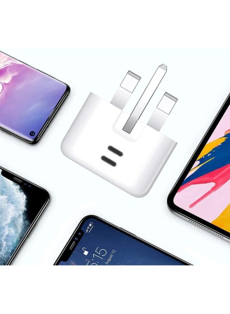 TIGER 35W Dual Port USB-C + USB-C Charger for Nothing Phone 2 / Nothing Phone 1 – Type C PD Adapter, Foldable GaN Fast Charger Power Adapter for Travel  - Image 4