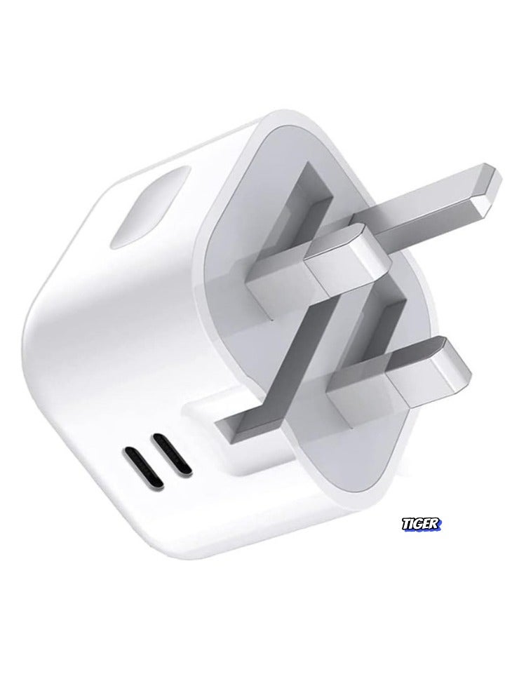 TIGER 35W Dual Port USB-C + USB-C Charger for Nothing Phone 2 / Nothing Phone 1 – Type C PD Adapter, Foldable GaN Fast Charger Power Adapter for Travel  - Image 2