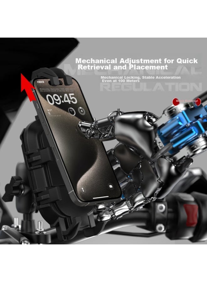 Supfire Motorcycle Phone Mount, Electric Scooter And Mountain Bike Anti-shake Holder, Delivery Rider Navigation Cycling Equipment - Image 4