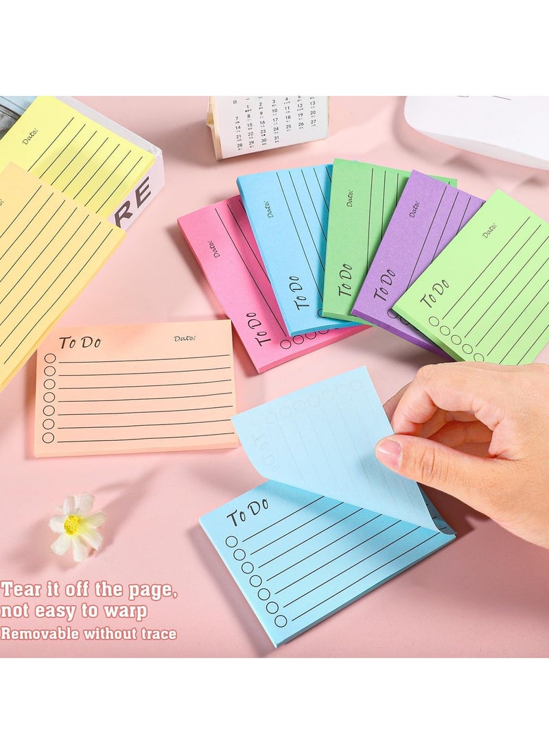 BIGTHREE to Do List Sticky Notes 9 Pack, Self-Stick Sticky Notes, Colorful Sticky Notes Pad with Lines, Do List Notepads for School Office Meeting Home Plan Reminder Stationery Supplies(450 Sheets) - Image 5
