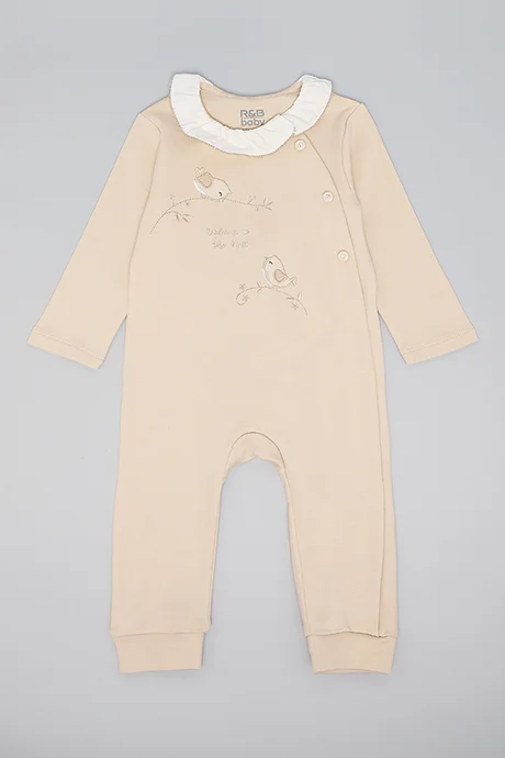 R&b Embroidered Sleepsuit with Headband