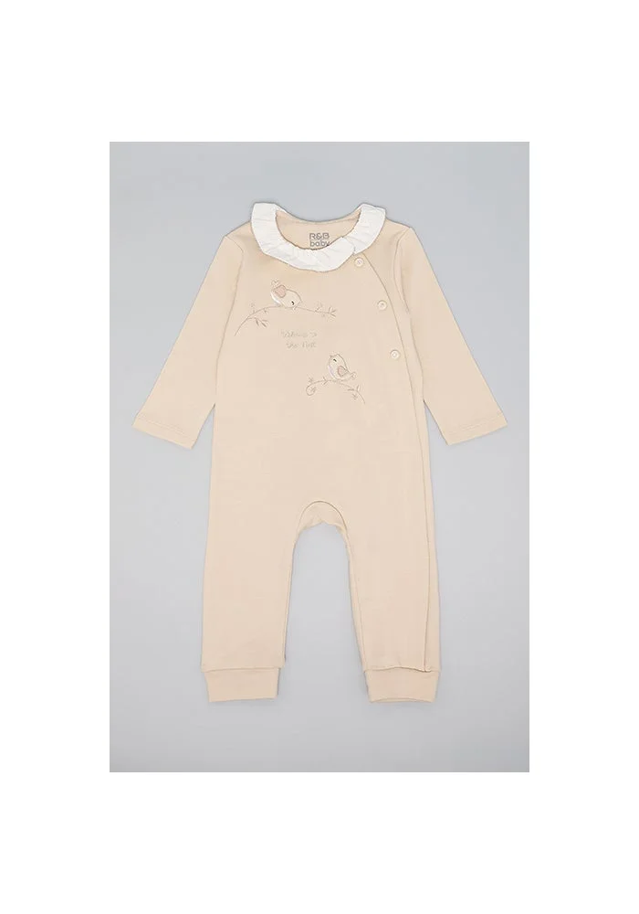 R&b Embroidered Sleepsuit with Headband
