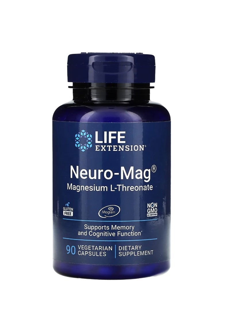 Life Extension Neuro Mag Magnesium L-threonate 144 Mg 90 Vegetarian Capsules 48 Mg Per Capsule - Image 1