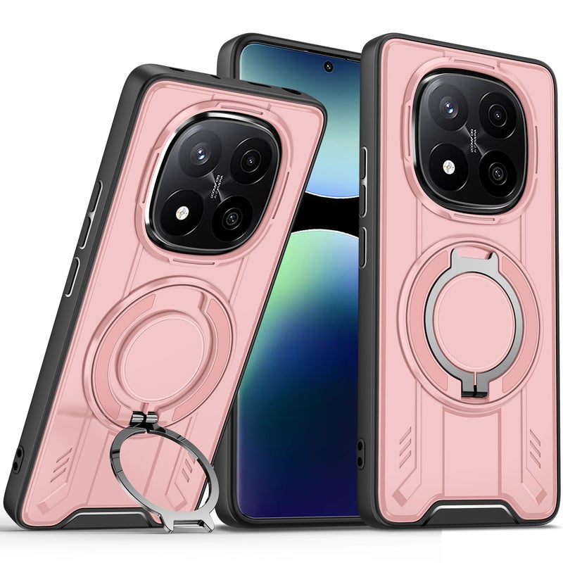 غطاء واقي، حامل قائم، مقاوم للصدمات لـ Redmi Note 14، بنفسجي، PC بوظيفة حامل باللون الأحمر سهل التخزين عملي للاستخدام المتكرر للطاولة - Image 4