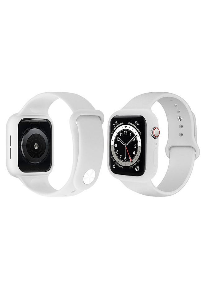 NIBEMINENT - Replacement Band For Apple Watch Series 6/SE/5/4 White - Image 1