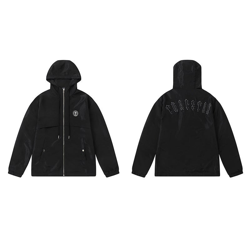 Trapstar Trendy High Street Unisex Hooded Jacket With Embroidered Letters, Loose-Fitting Zip-Up Jacket - Image 3