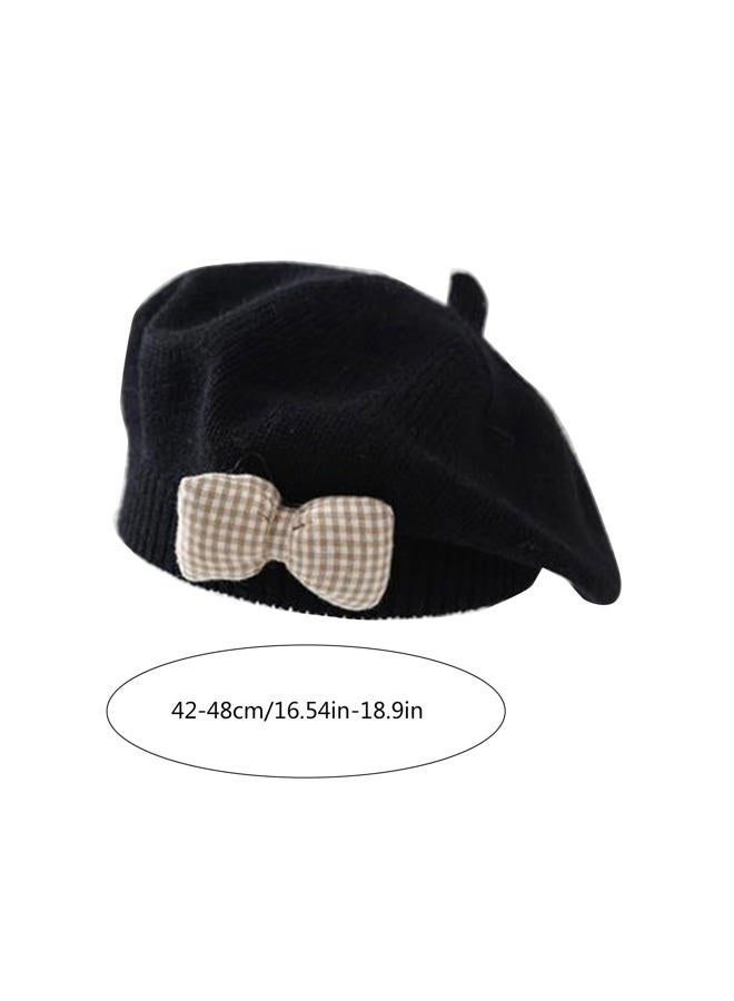 BIBABLYKE Cute Baby Girl Knitted Beret Soft & Comfortable Hat Stylish Infant Girl Beret Hat Perfect for Outdoor Activities Gift - Image 5