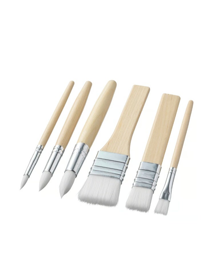 Wooden Watercolor Brush Set 6 - Image 1