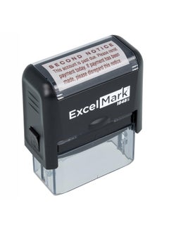 ExcelMark Second Notice Past Due - Self Inking Bill Collection Stamp In Red Ink  - Image 1