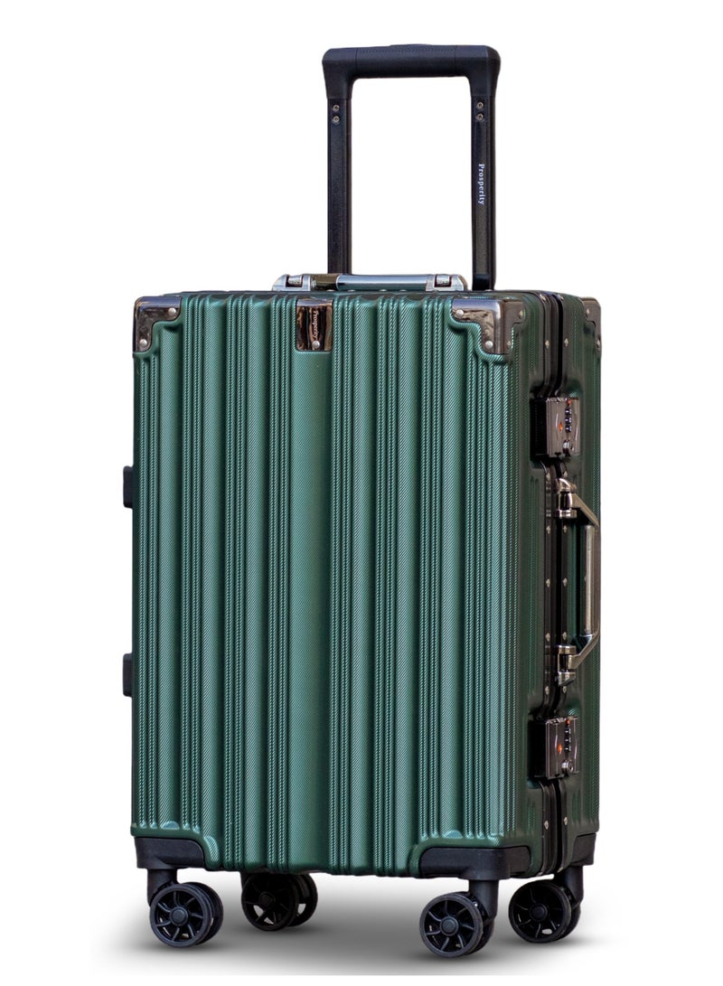 ZAAPPY prosp 20 Inch (7-10KG) Cabin Size Aluminum Frame Unbreakable Fashion Travel Trolley Luggage, Polycarbonate Hard Shell Suitcase with 360° Double Spinner Wheels - Image 1