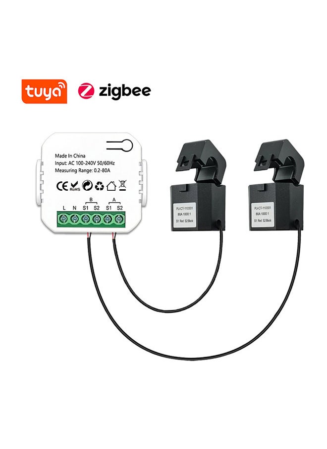 Generic - Tuya ZigBee Intelligent Energy Meter Solar PV System Power Production Consumption Bidirectional Monitoring Meter Mobilephone APP Control Power Monitor with CT - Image 1