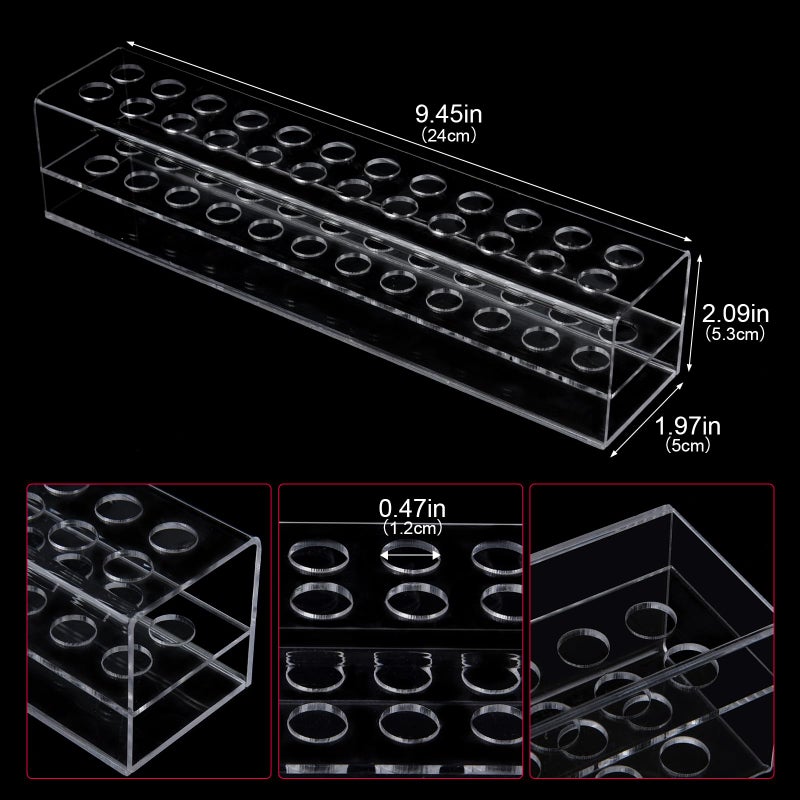 Wiojtry Nail Art Tool Organizer, nail brush holder, nail technician gifts, Storage for Storing Pro Beauty Finger Nailcare Art Kit Tools Makeup Display Case Refillable Container Holder Organization - Image 2