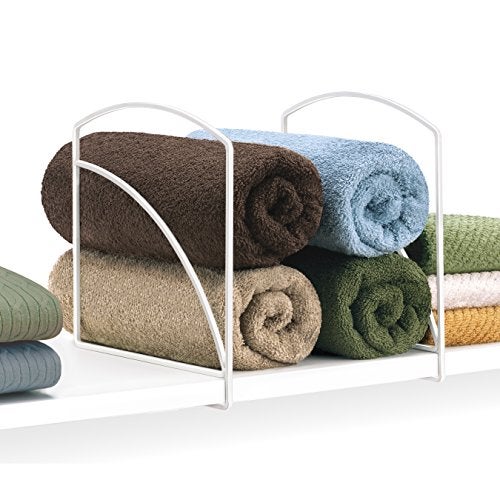 Lynk Shelf Dividers - Closet Shelf Organizer (Set of 2) - White - Image 3