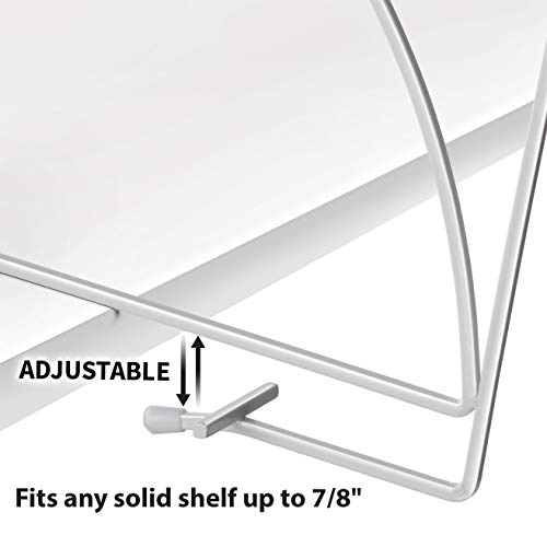 Lynk Shelf Dividers - Closet Shelf Organizer (Set of 2) - White - Image 4