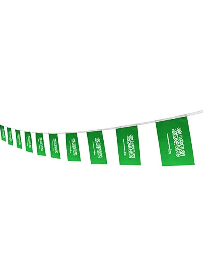 علم المملكة العربية السعودية ، علم لافتة سلسلة السعوديين ، لافتة سلسلة 5.5 × 8.2 بوصة ، ديكورات الحفلات الداخلية والخارجية ، 16 قد...