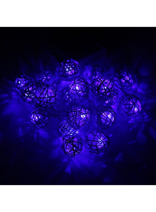 NIBEMINENT 20 LED Ball String Light With Battery Box Blue 35x20x15centimeter - Image 2