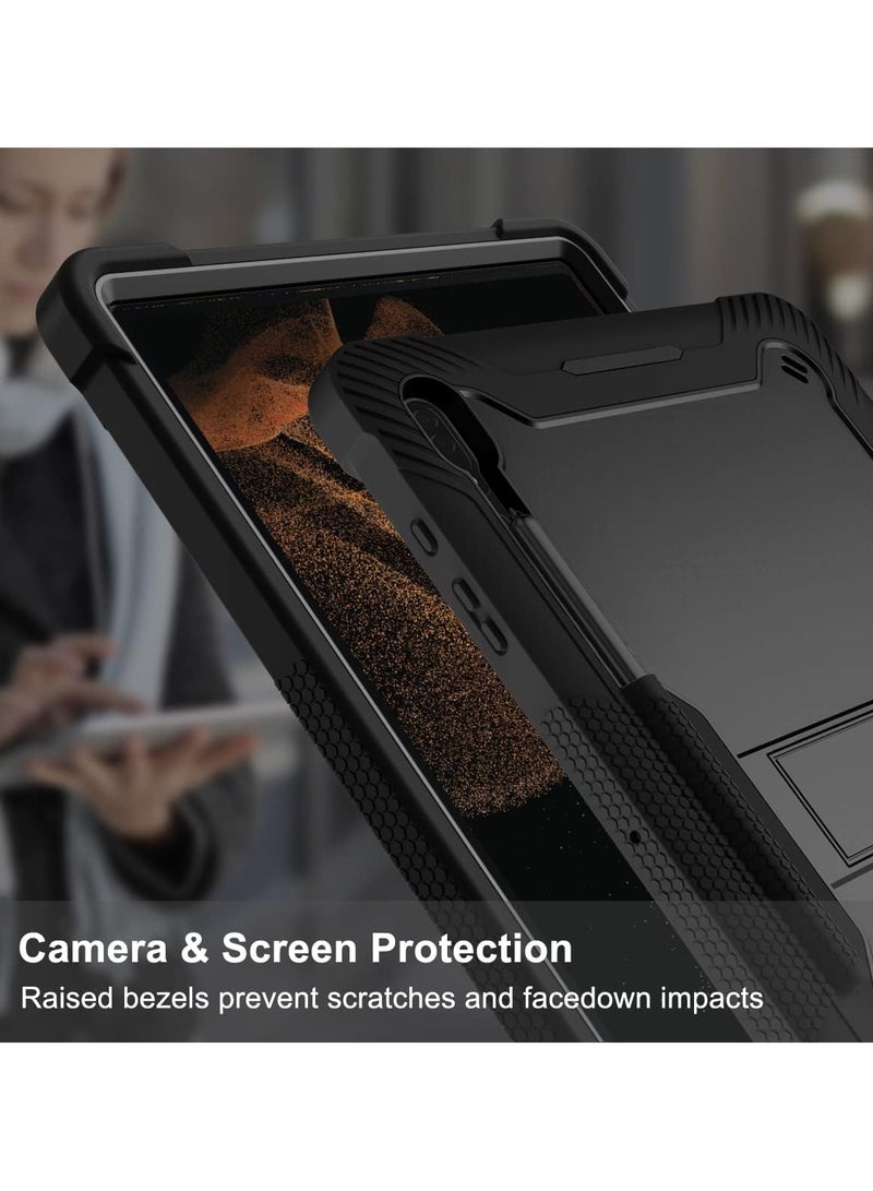 general Case Compatible with Samsung Galaxy Tab S10 Ultra 14.6 Inch (2024) SM-X920/X926B, Heavy Duty Rugged Hybrid Shockproof Protective Cover Built-in Kickstand - Image 2