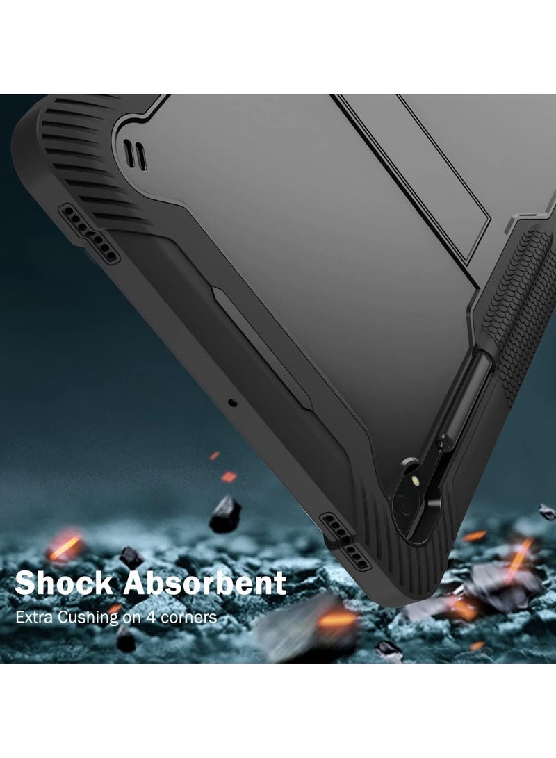 general Case Compatible with Samsung Galaxy Tab S10 Ultra 14.6 Inch (2024) SM-X920/X926B, Heavy Duty Rugged Hybrid Shockproof Protective Cover Built-in Kickstand - Image 4