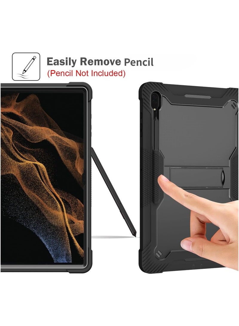 general Case Compatible with Samsung Galaxy Tab S10 Ultra 14.6 Inch (2024) SM-X920/X926B, Heavy Duty Rugged Hybrid Shockproof Protective Cover Built-in Kickstand - Image 3