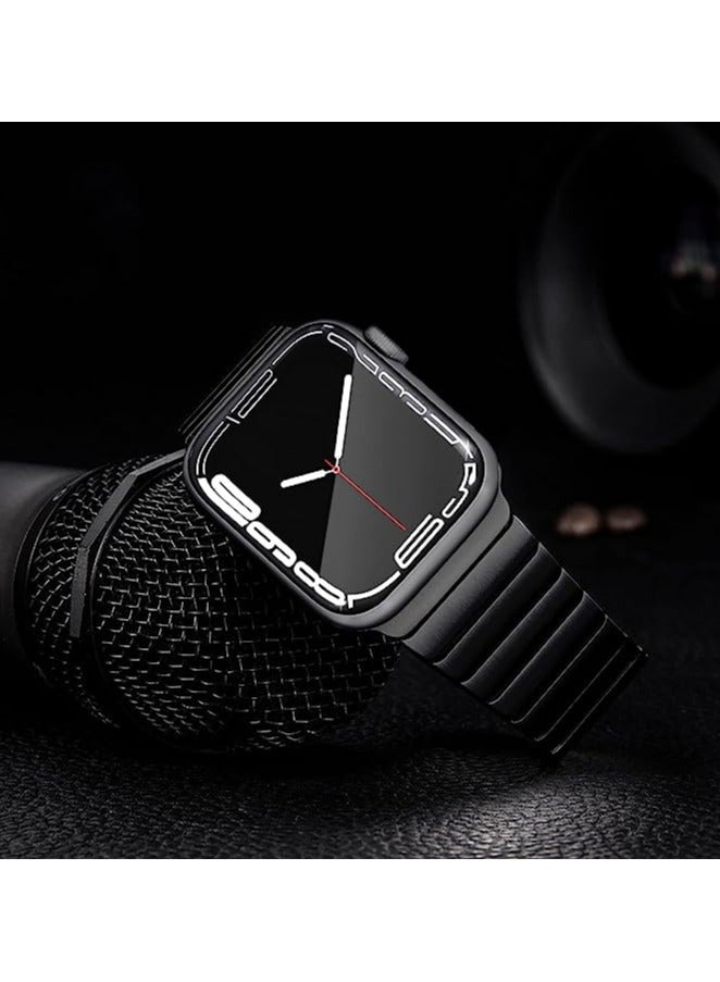 سوار ساعة أبل من السيراميك مقاس 42 إلى 44 ملم للرجال والنساء - Image 3